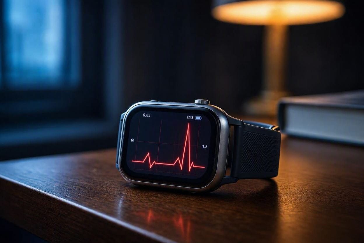 Sleep tracker showing elevated heart rate caused by nighttime noise disturbances