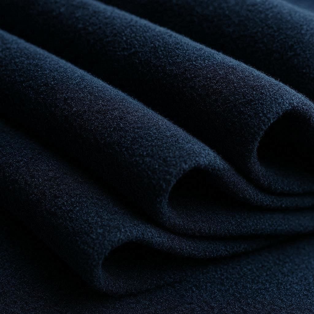 A close up showing the thick, triple-weave fabric layers of thermal insulated noise reducing curtains.
